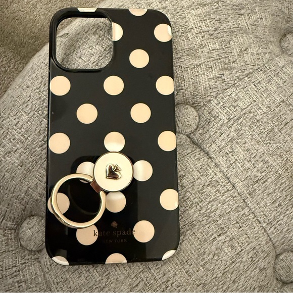 ❌❌SOLD❌❌ Kate spade polka dots 12 pro max case - Picture 1 of 3